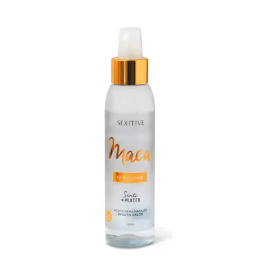 Aceite masajes SensBomb efecto calor MACA 130 ml