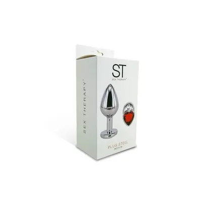 JEWEL PLUG MEDIUM | Dilatador Anal de Metal con Gema de CORAZON